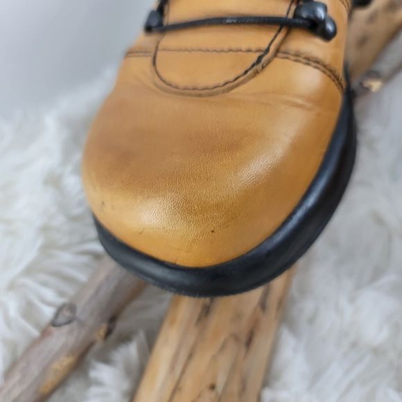 Dansko Janika mustard color chunky slip on Oxford Style shoes - Picture 14 of 16